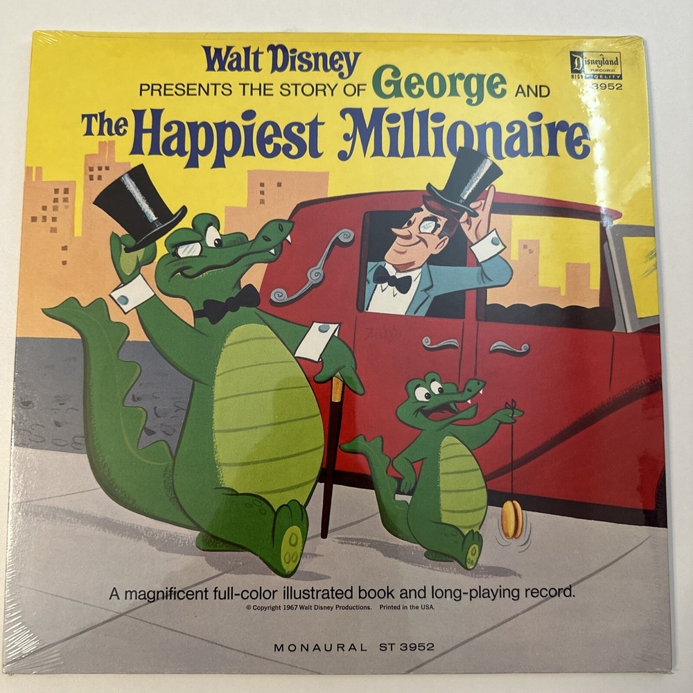 Walt Disney, The Happiest Millionaire, Rare SEALED Mono 3952 Vinyl LP record vtg